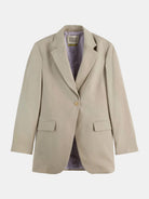 gabardine-single-breasted-blazer front view by Scotch & Soda