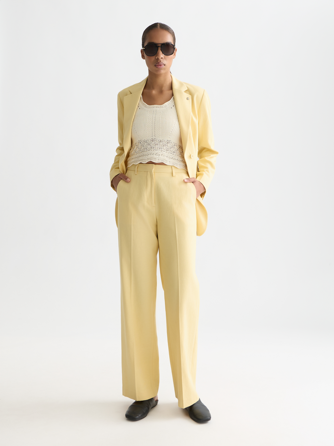 Relaxed single breasted blazer