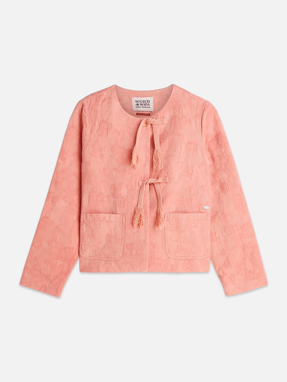 Structured jacquard blazer