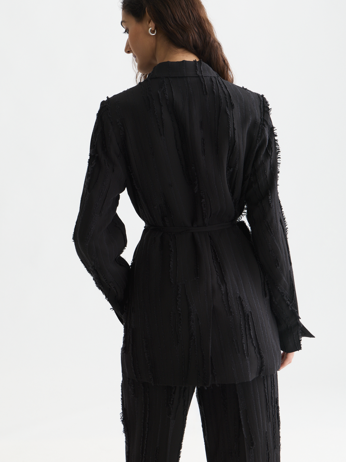 Belted double breasted blazer