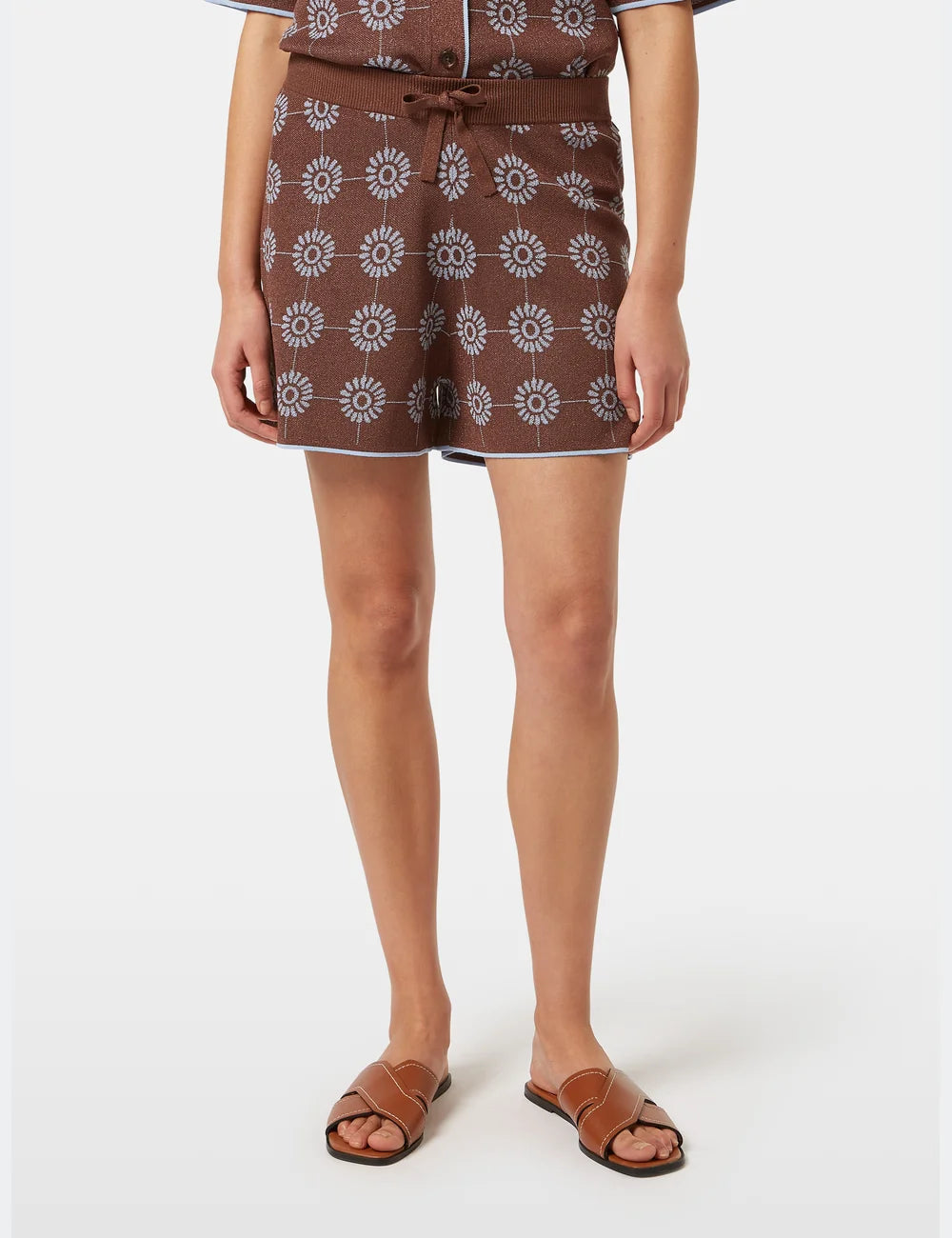 Jacquard Knitted Shorts close-up on model showing fit and detail by Scotch & Soda