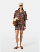 Jacquard Knitted Shorts full model shot showing overall fit by Scotch & Soda