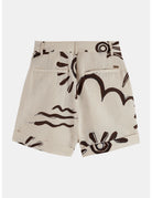 Linen Printed Shorts flat lay back view by Scotch & Soda