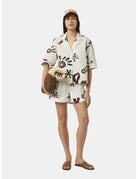 Linen Printed Shorts full model shot showing overall fit by Scotch & Soda