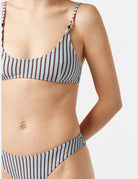 Textured Stripe Bikini detail shot showing fabric and craftsmanship by Scotch & Soda