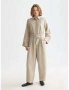 Daisy Jumpsuit Plaza full model shot showing overall fit by Scotch & Soda