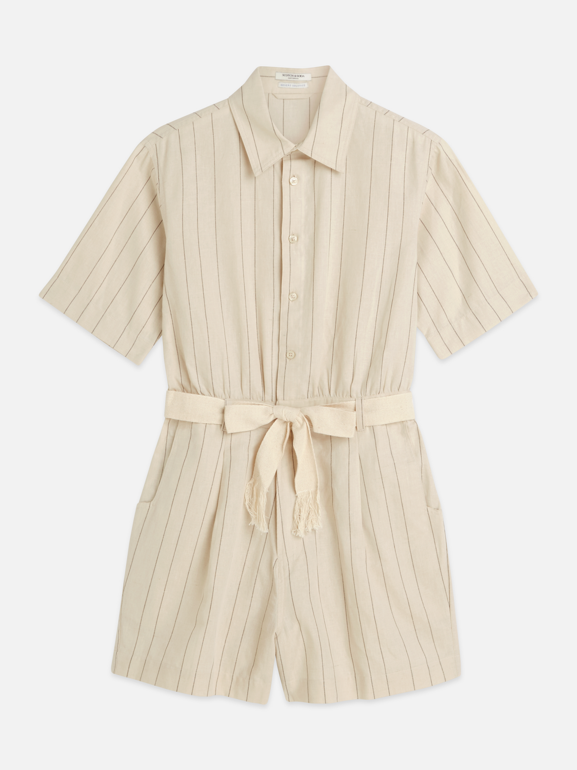 Cotton-linen playsuit