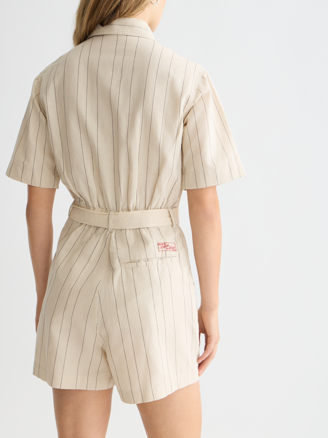Cotton-linen playsuit