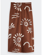 Linen Wrap Skirt flat lay back view by Scotch & Soda