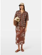 Linen Wrap Skirt full model shot showing overall fit by Scotch & Soda