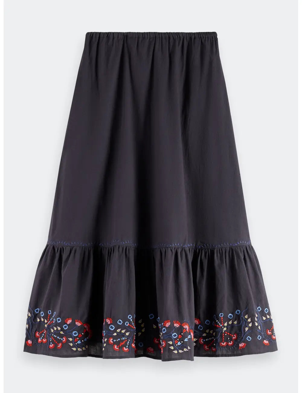 Embroidered Maxi Skirt flat lay back view by Scotch & Soda