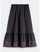 Embroidered Maxi Skirt flat lay back view by Scotch & Soda