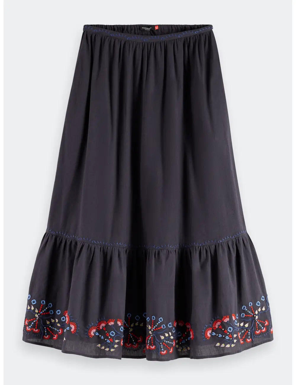 Embroidered Maxi Skirt flat lay front view by Scotch & Soda