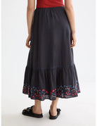 Embroidered Maxi Skirt detail shot showing fabric and craftsmanship by Scotch & Soda