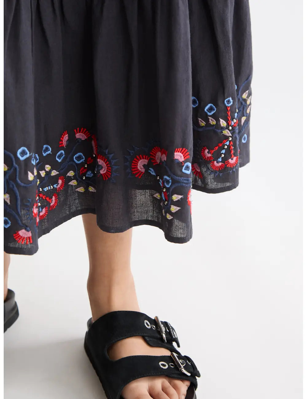Embroidered Maxi Skirt detail view by Scotch & Soda
