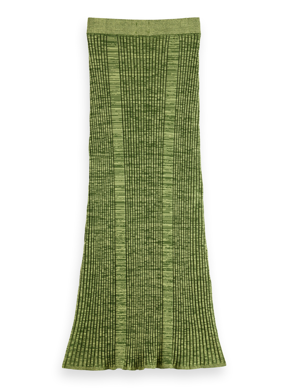 Ribbed knitted maxi skirt