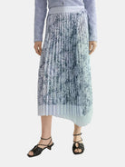 asymmetrical-pleated-wrap-midi-skirt side view by Scotch & Soda