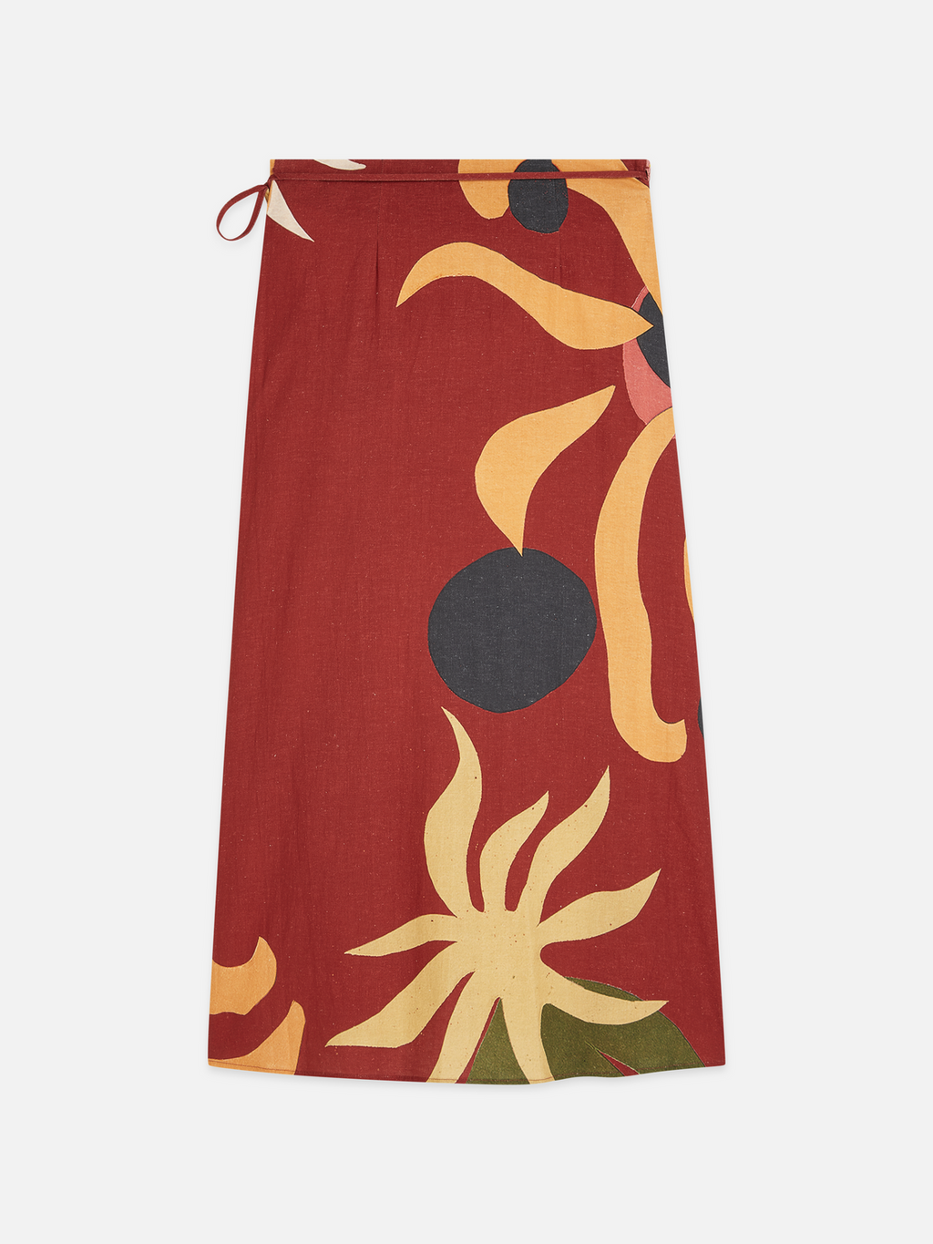 Linen wrap skirt