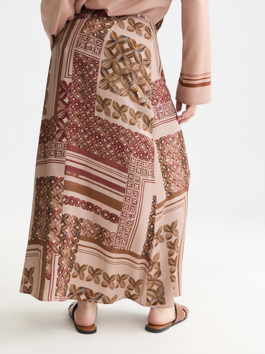 Printed ankle length skirt