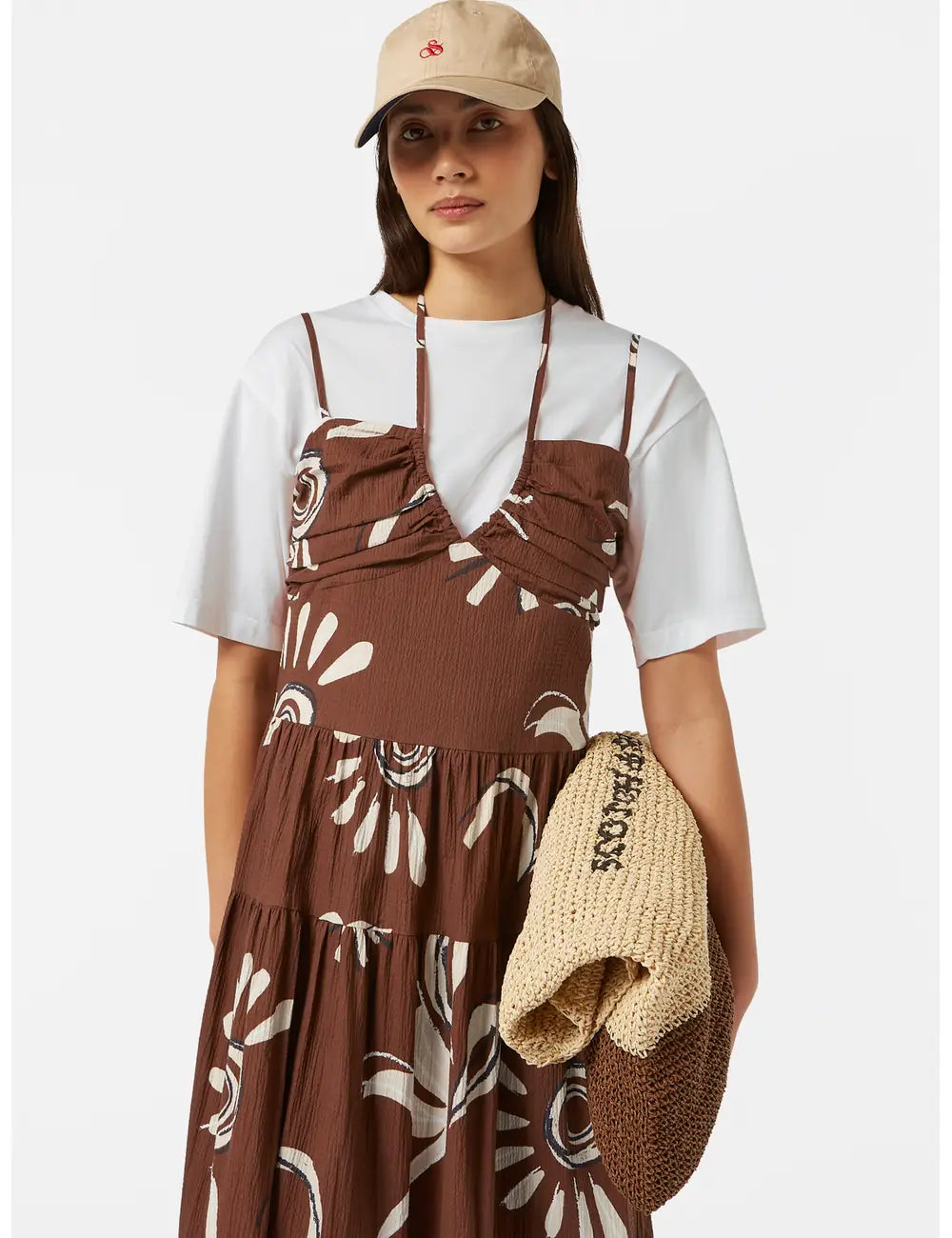 Cotton Seersucker Dress flat lay back view by Scotch & Soda