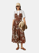 Cotton Seersucker Midi Dress (Open Brown) - Scotch & Soda