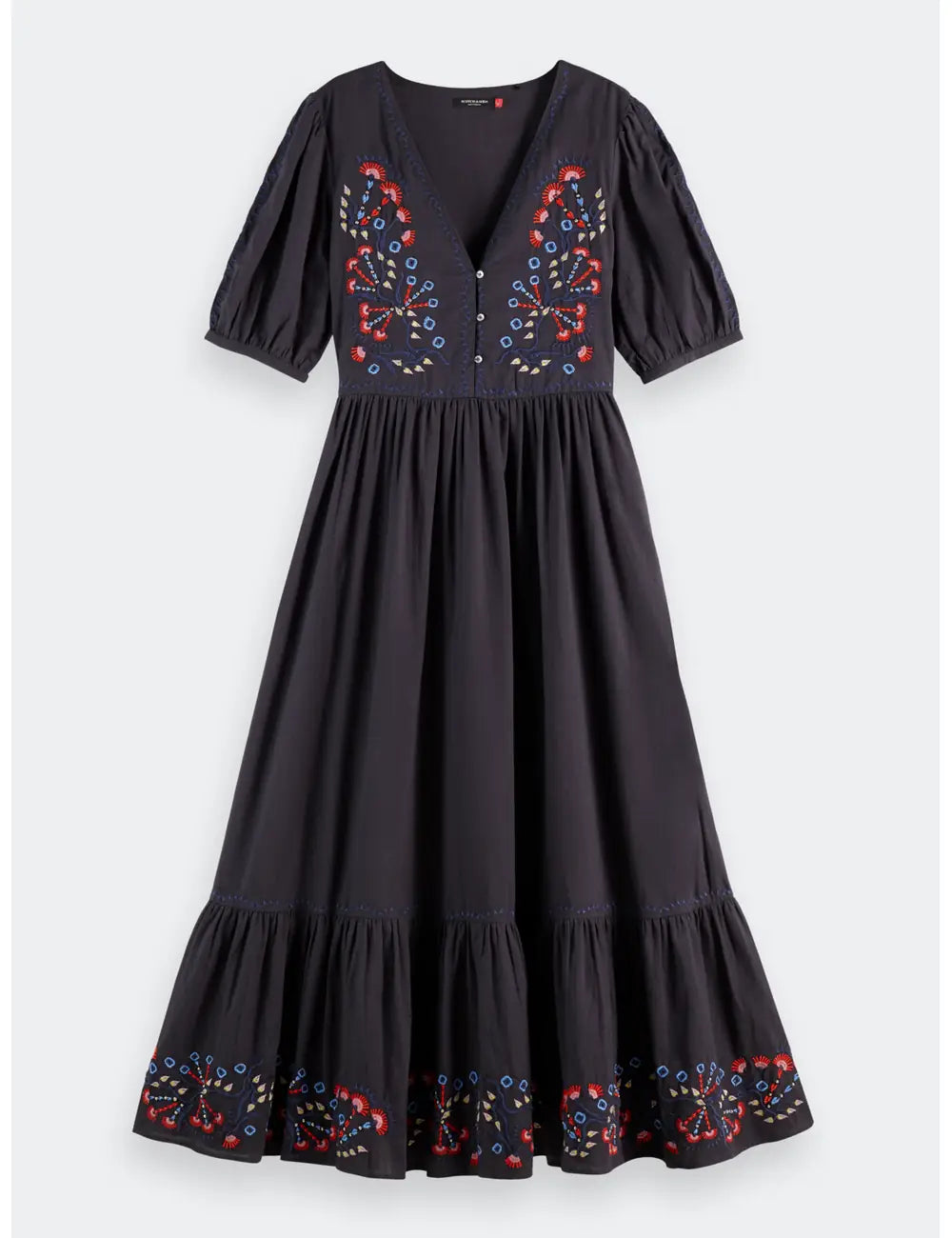 Embroidered Maxi Dress flat lay front view by Scotch & Soda