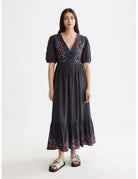 Embroidered Maxi Dress full model shot showing overall fit by Scotch & Soda