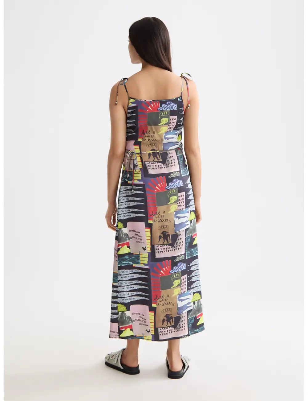 Midi Slip Dress detail shot showing fabric and craftsmanship by Scotch & Soda