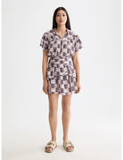 Ruffled Mini Dress full model shot showing overall fit by Scotch & Soda