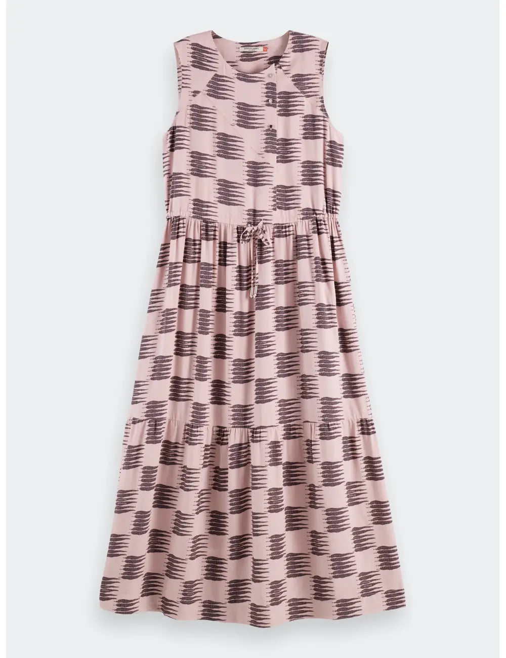 Midi Dress Gathered Waist flat lay front view by Scotch & Soda