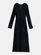 skinny-rib-knitted-wrap-dress front view by Scotch & Soda