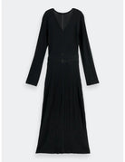 Skinny Rib Wrap Dress flat lay front view by Scotch & Soda