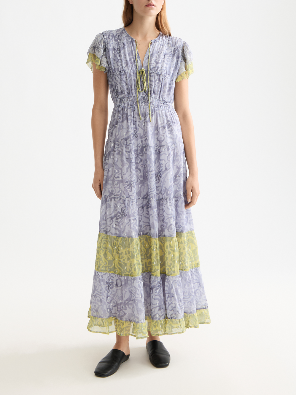 Gathered maxi dress