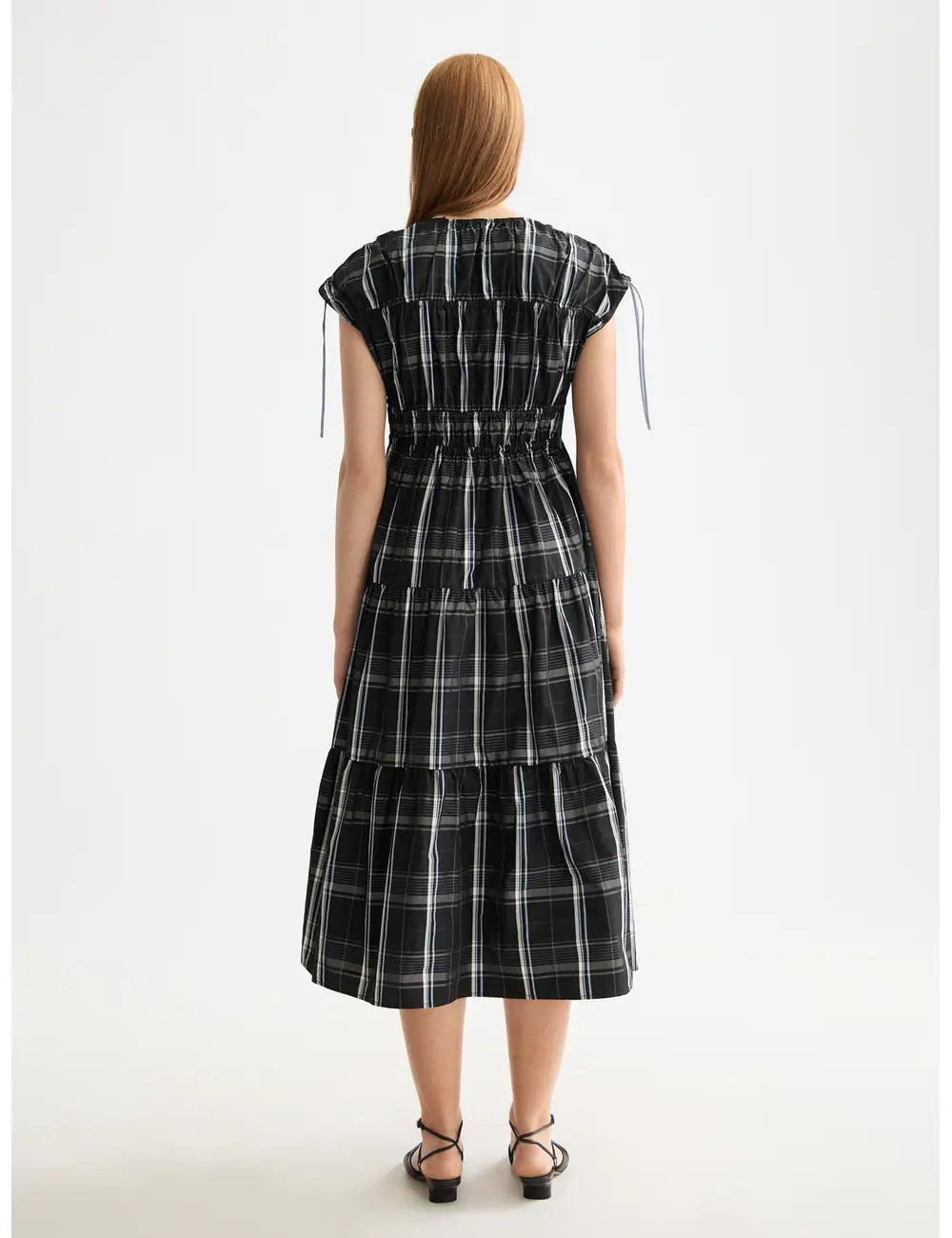 Gathered Taffeta Dress detail shot showing fabric and craftsmanship by Scotch & Soda