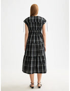 Gathered Taffeta Dress detail shot showing fabric and craftsmanship by Scotch & Soda