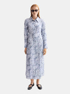 Belted Shirt Midi Dress With Pleated Hem - Scotch & Soda
