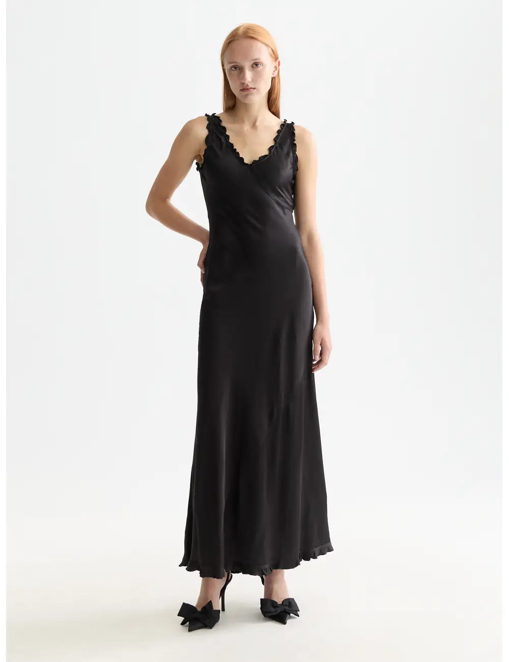 Maxi Slip Dress full model shot showing overall fit by Scotch & Soda