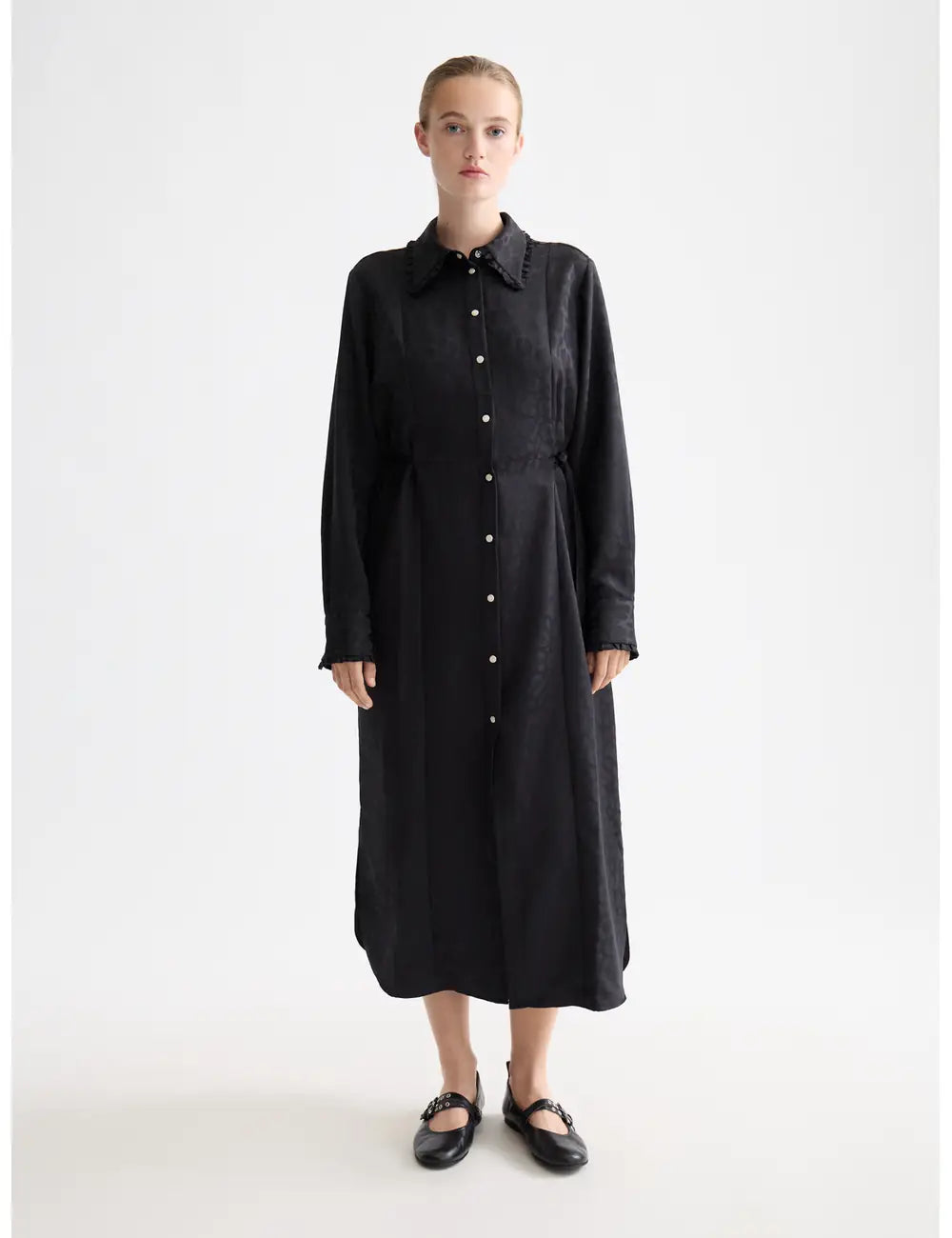 Midi Shirt Dress full model shot showing overall fit by Scotch & Soda
