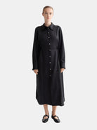 Midi Shirt Dress With Tied Waist And Ruffles - Scotch & Soda