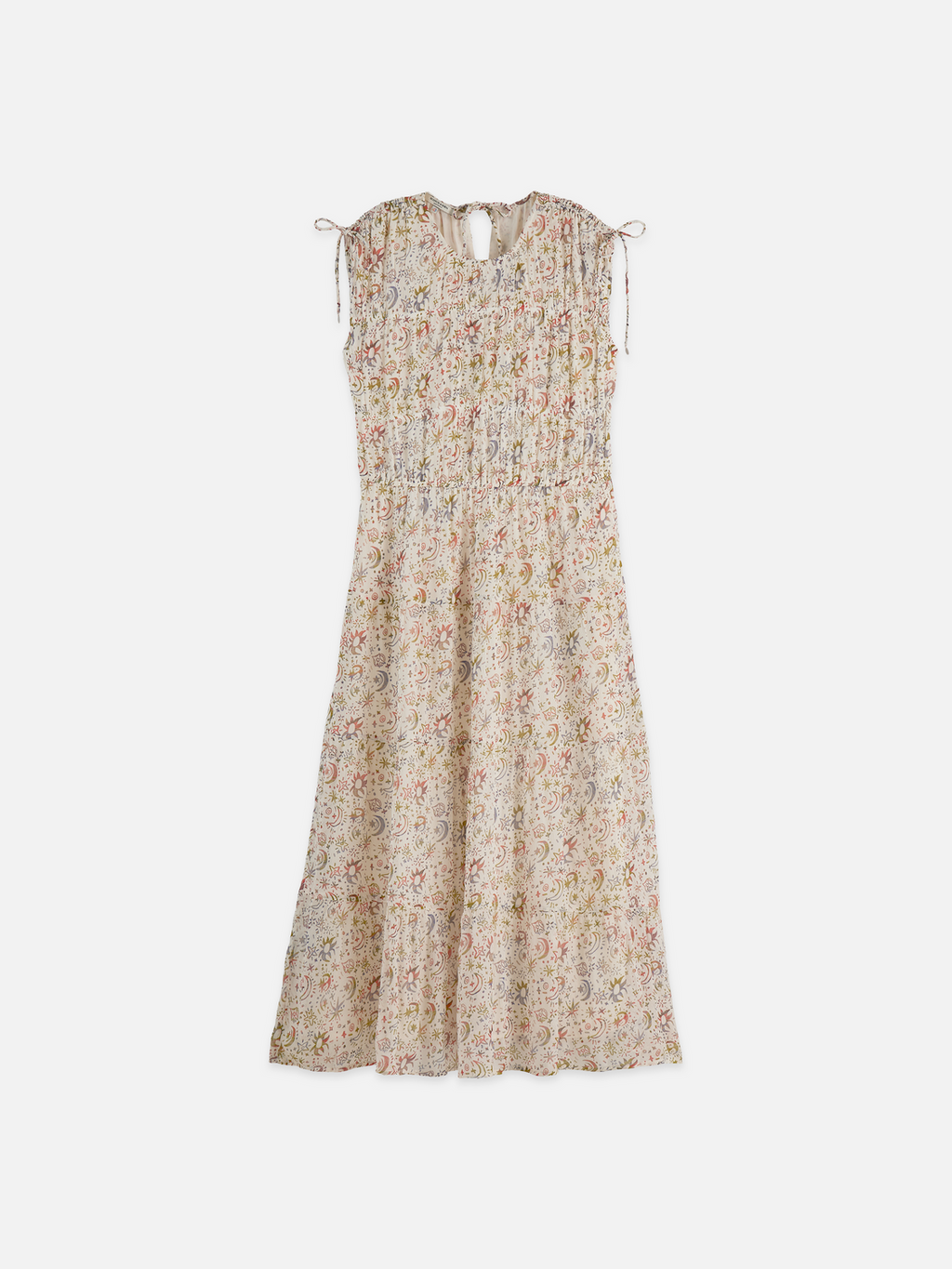 Gathered midi dress