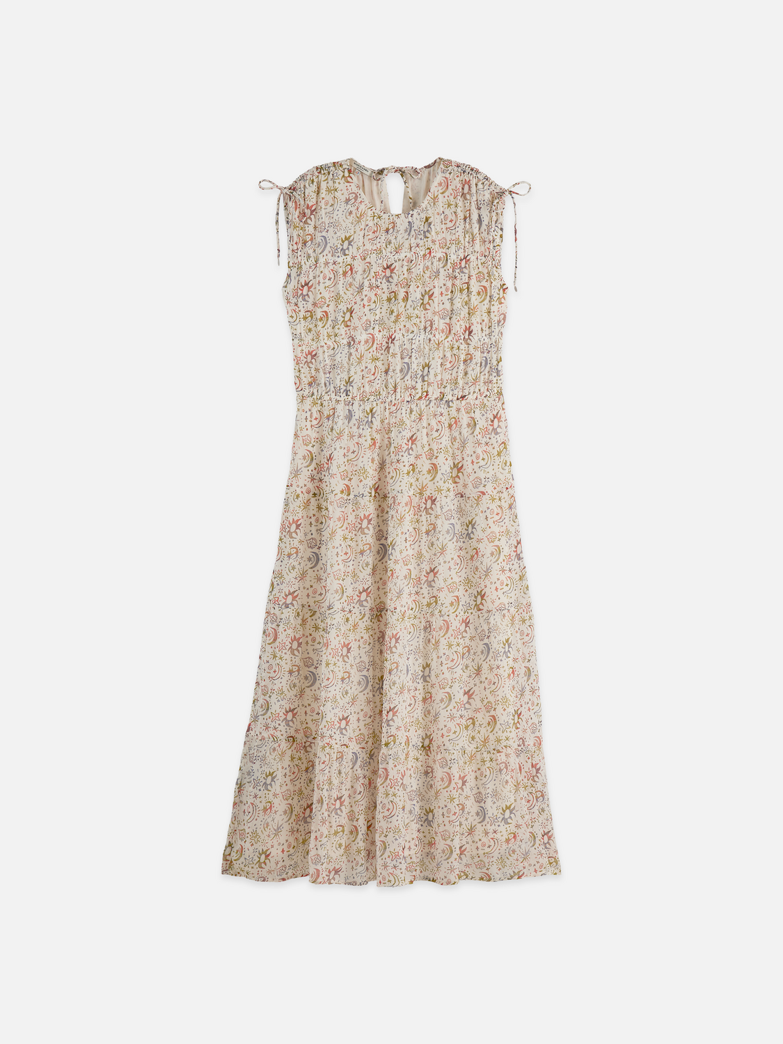 Gathered midi dress