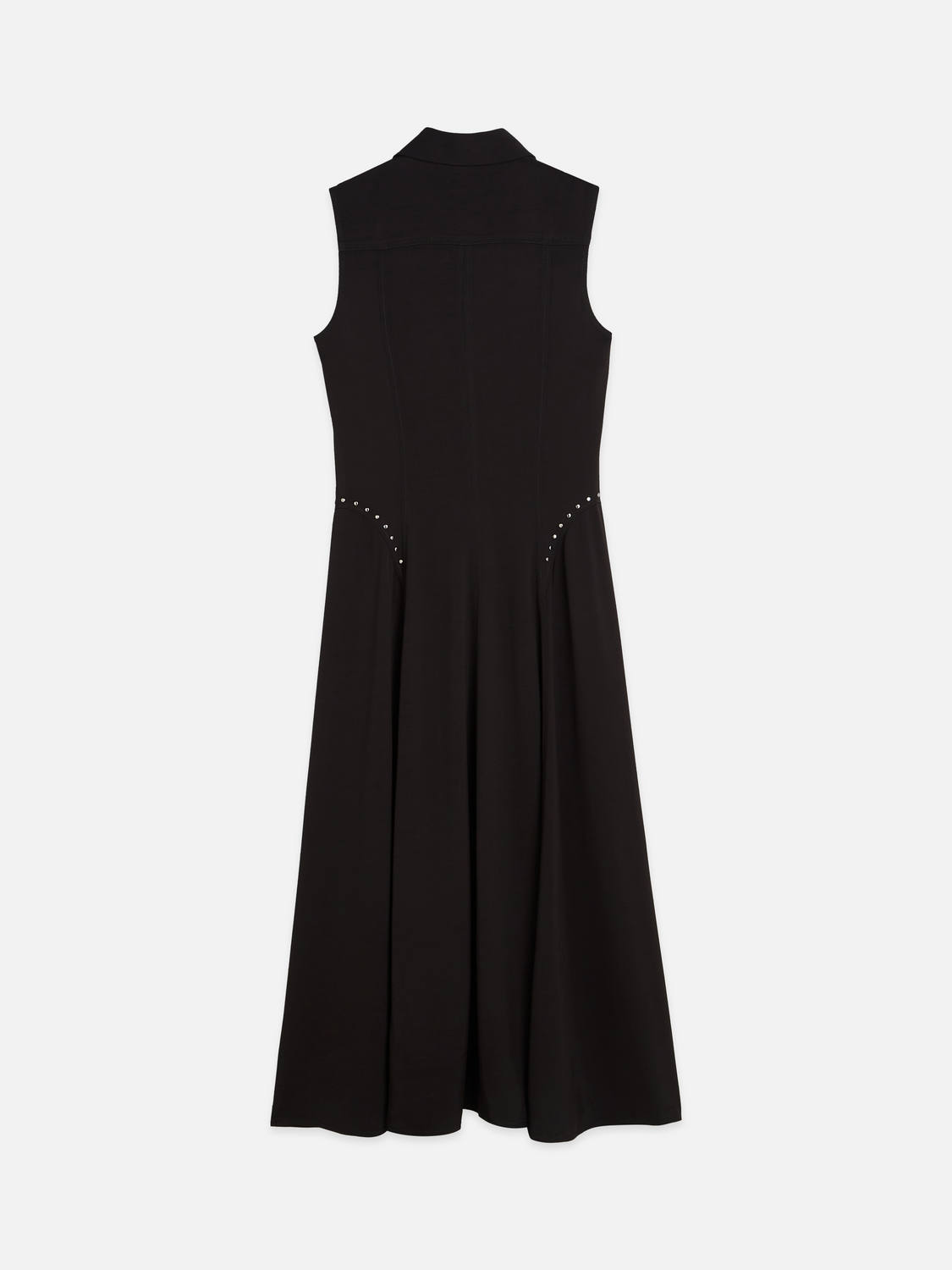 Studded button midi dress