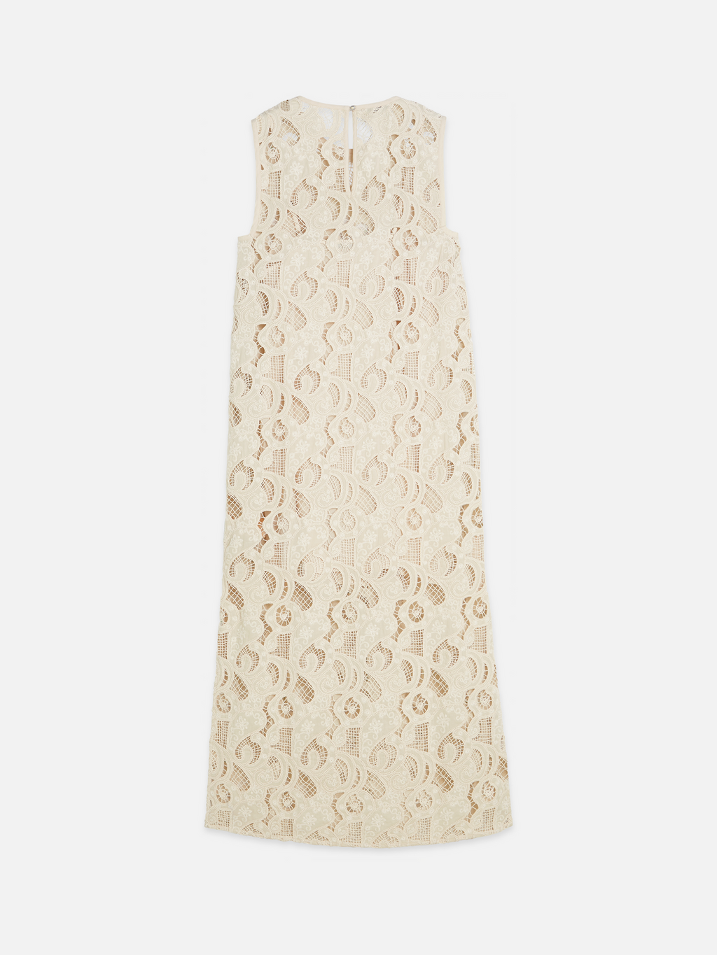 Flame embroidery midi dress