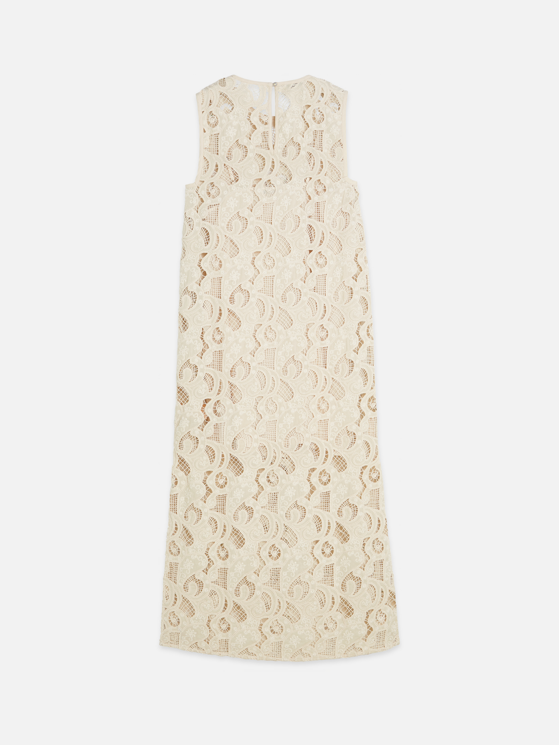 Flame embroidery midi dress