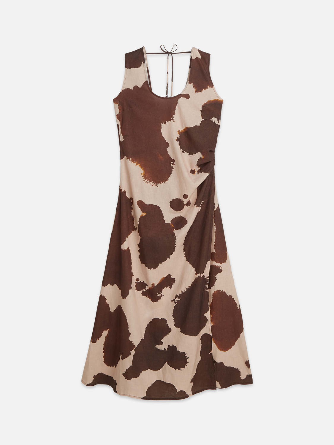 Linen ankle length wrap dress