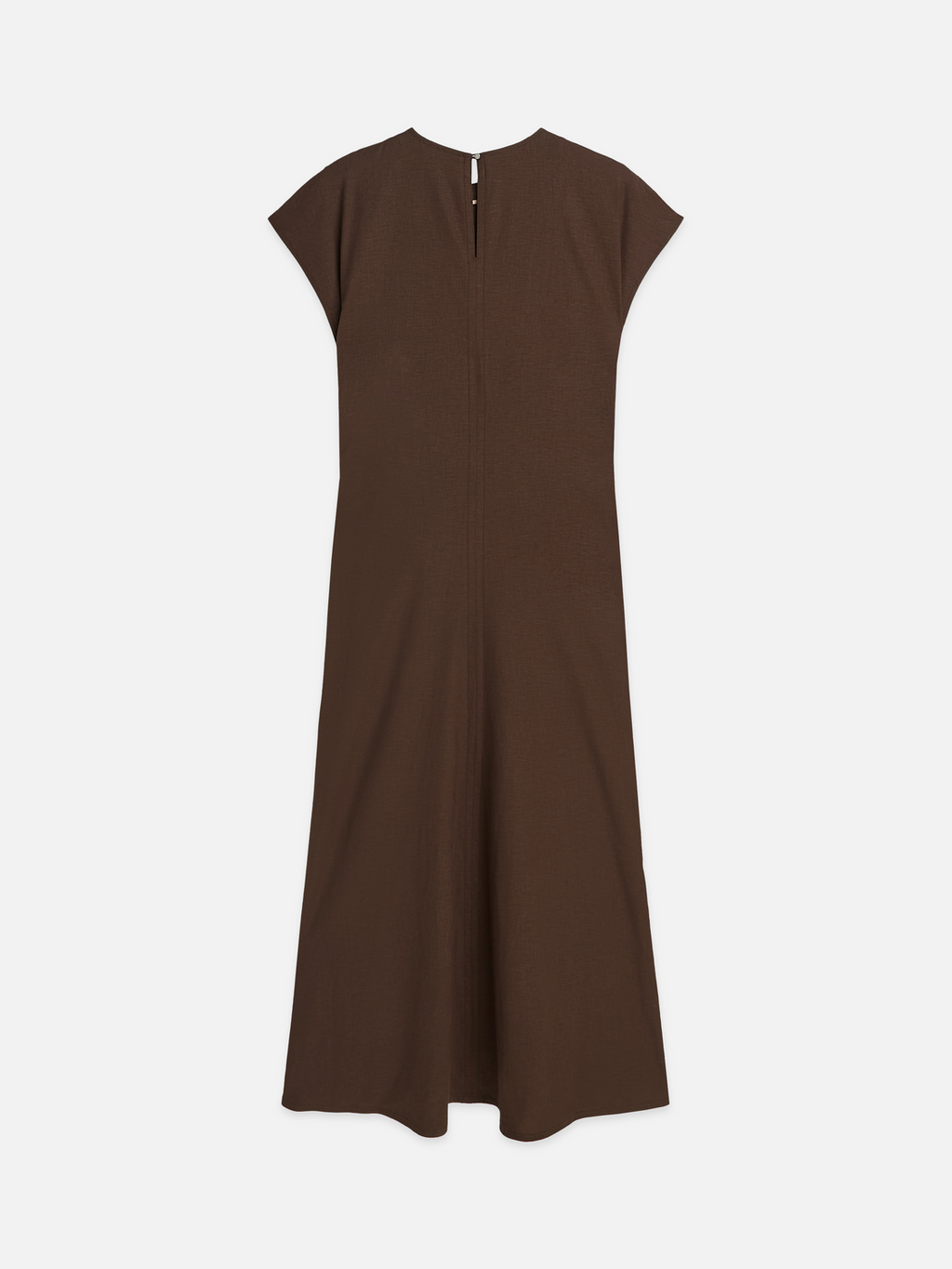 Relaxed linen blend tie dress