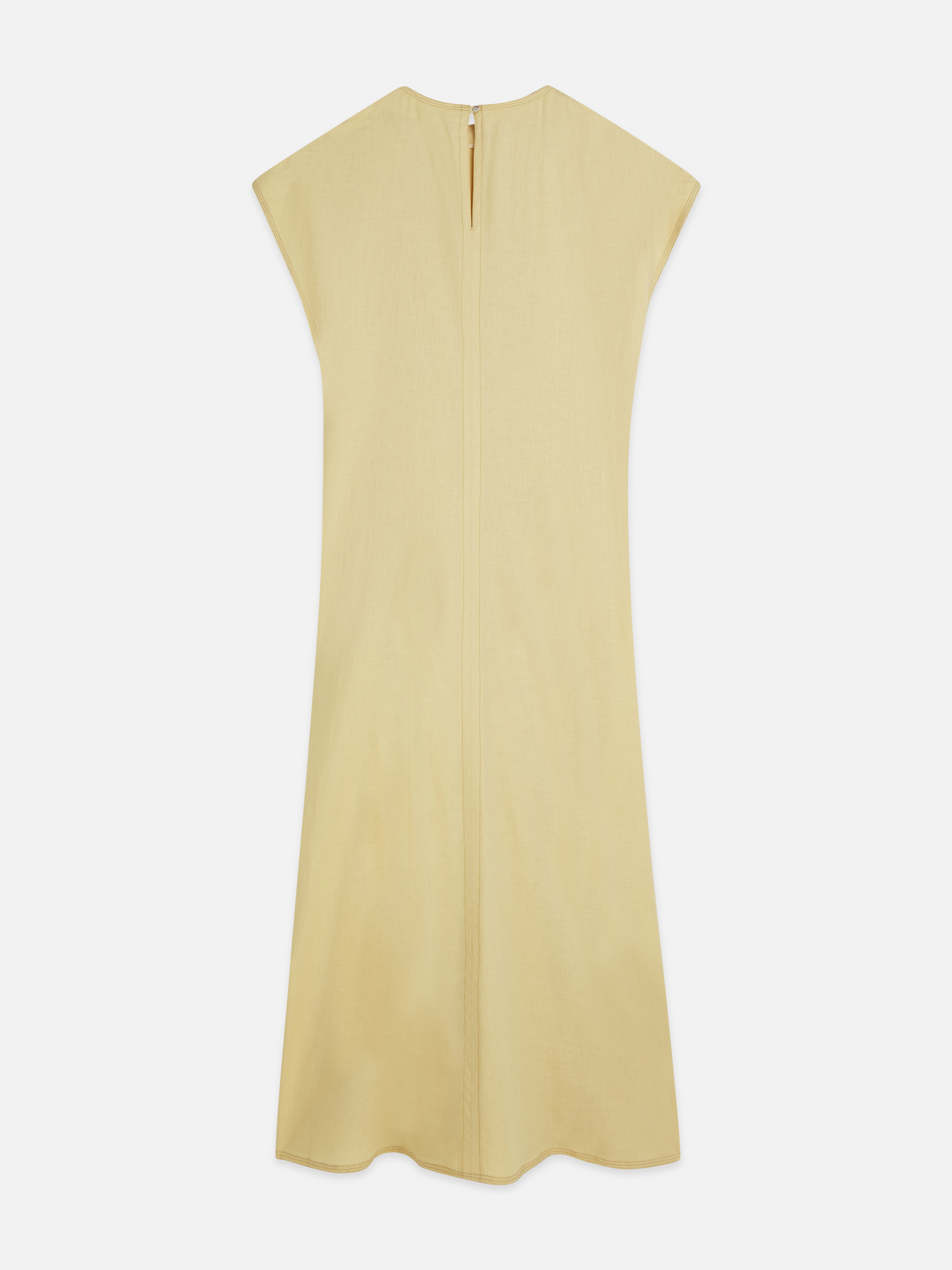 Relaxed linen blend tie dress