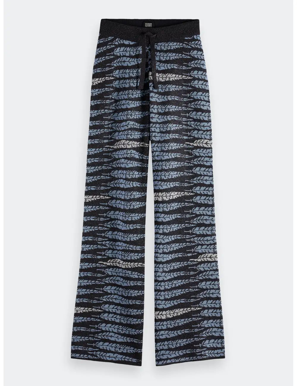 Lurex Jacquard Trousers flat lay front view by Scotch & Soda