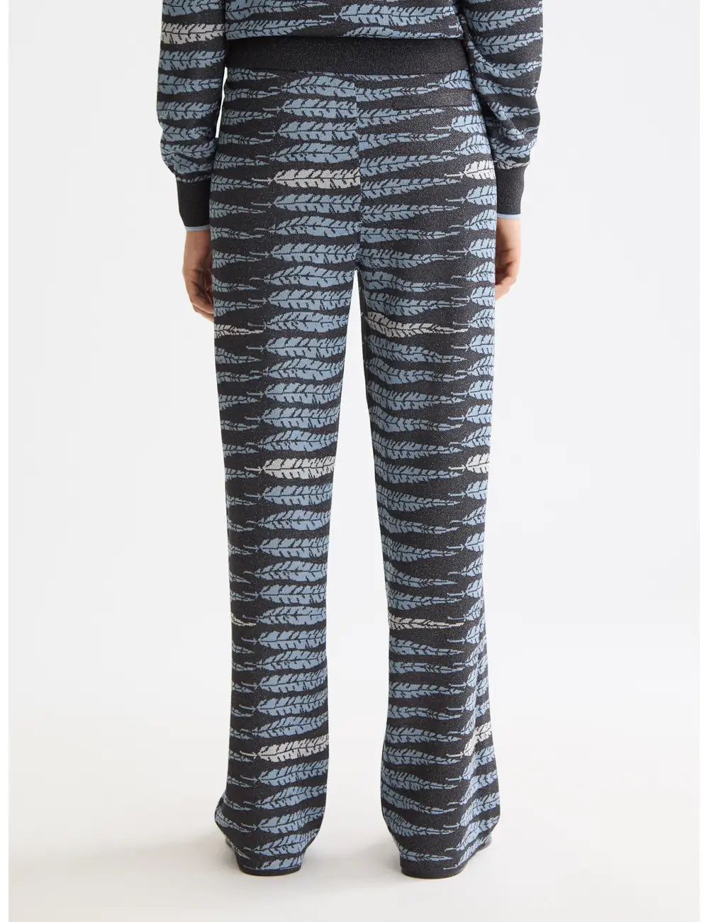 Lurex Jacquard Trousers detail shot showing fabric and craftsmanship by Scotch & Soda