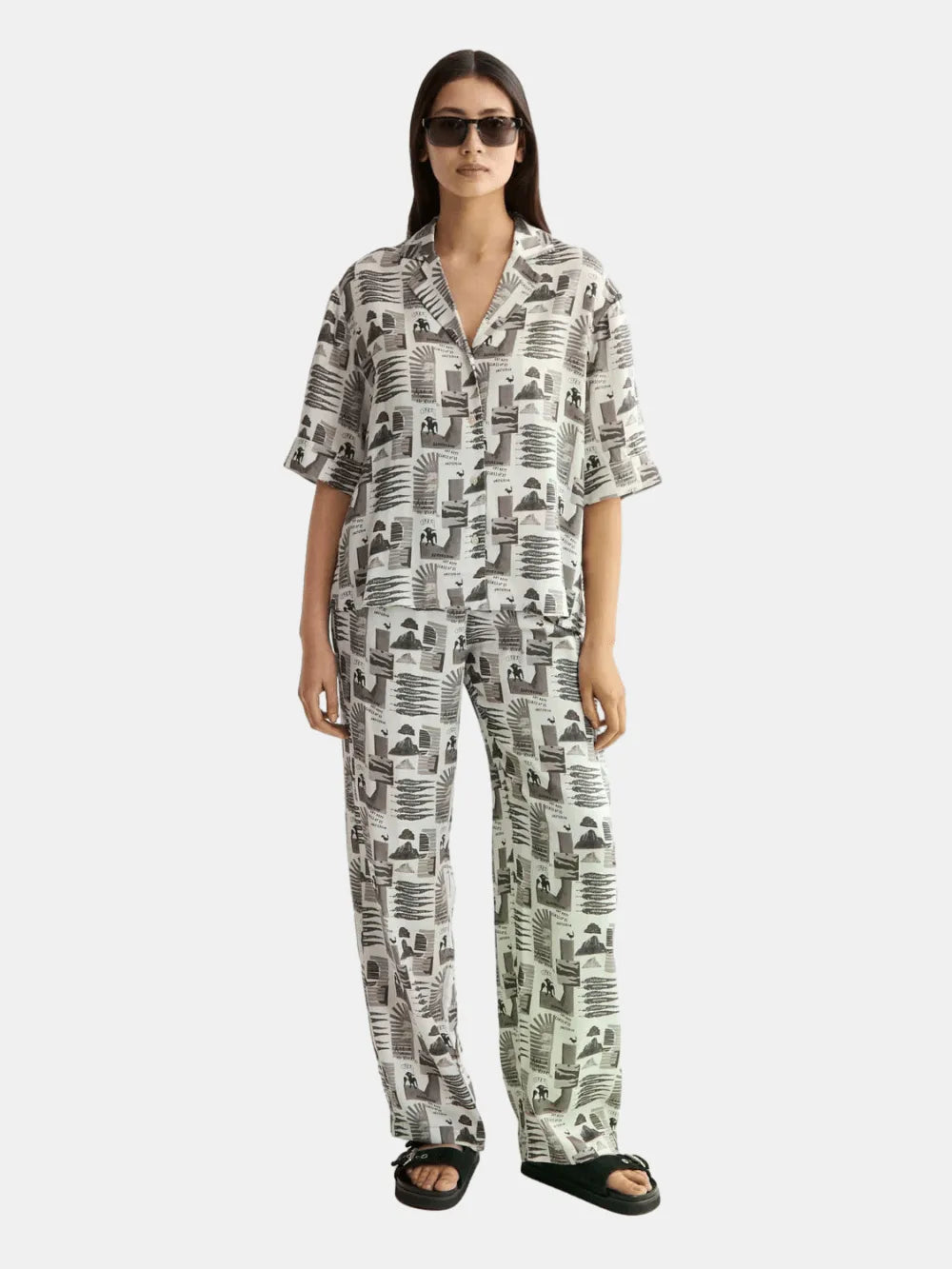 Mid Rise Wide Leg Elasticated Trousers - Scotch & Soda